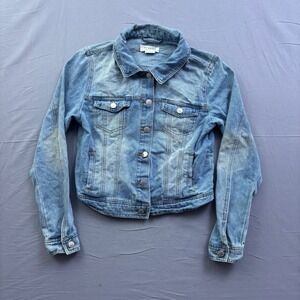 Ci Sono Denim Collection Light Wash Trucker Jacket Medium Blue Jean Coat